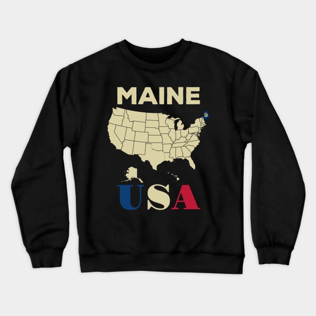 Maine Crewneck Sweatshirt by Cuteepi